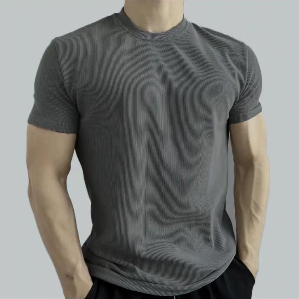 Fitness Short T-Shirts Summer New Texture Anti-wrinkle Quick Drying Tops