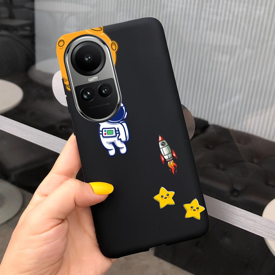 Case For Oppo Reno10 Pro Global Version Cover Bumper For Reno 10 10Pro 5G CPH2531 CPH2525 Soft TPU Capa With Cartoon Print Etui