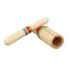 Colorful Wooden Crow Sounder Wood Guiro Kids Children Musical Toy Persussion Instrument