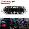 Mortorcycle Car LED Warning Light Solar Power Night Ride Tail Indicator Light Strobe Light for Motorcycle Vehicle Bicycle