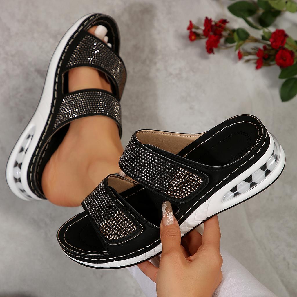 Fashion Summer Women Wedge Slippers Retro Fashion Casual Sandals Comfortable Slippers Beach Designer Shoes Women Large Size Slides Women
