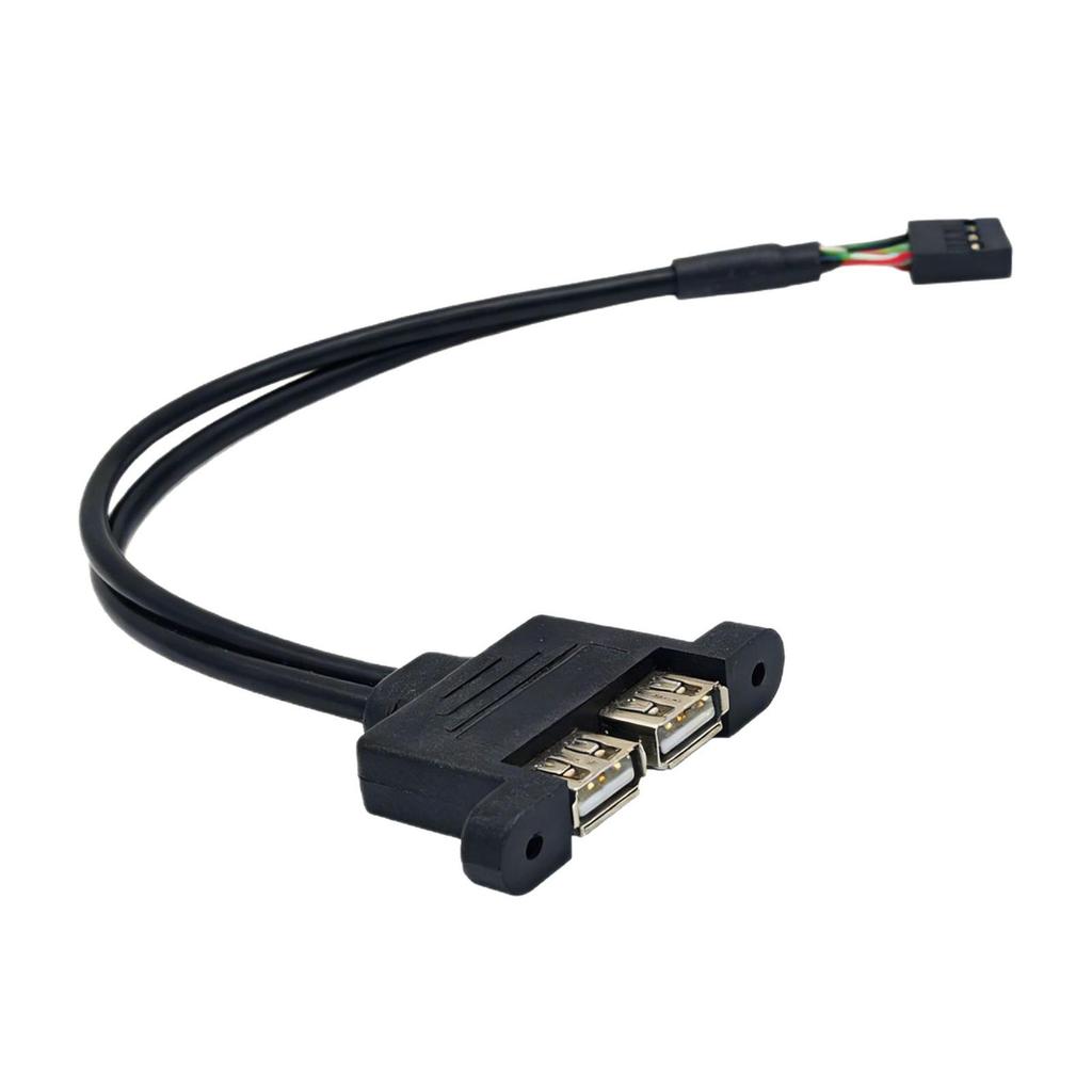 USB 9-Pin to Dual USB 2.0 Female Port Expansion Cable