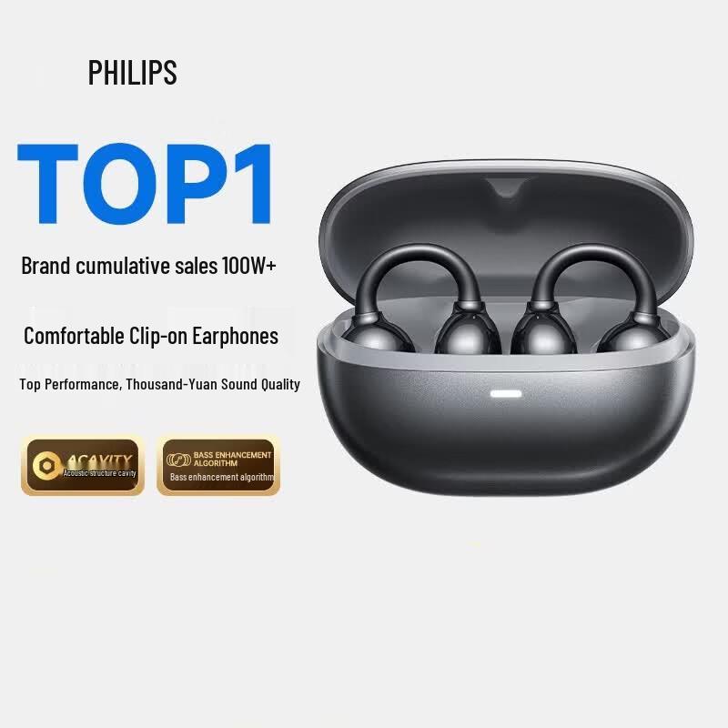 Philips TAT3469 Open-Ear Clip-On Sports Bluetooth Earphones