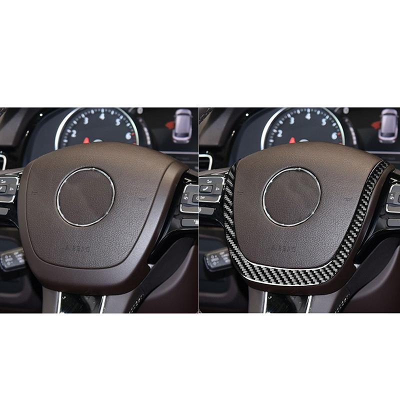 Для VW Touareg 2011-2018 мягкое углеродное волокно, наклейка на руль, подбородок, отделка, аксессуары для салона автомобиля, салон автомобиля