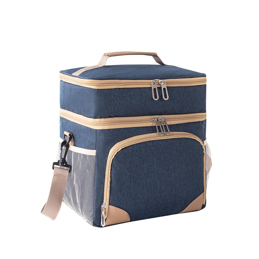 Изолированный большой ланч-бокс, двойной сверхпрочный ланч-сумка, герметичная сумка-холодильник, подходит для мужчин и женщин, взрослых, полет на пляж, однодневная поездка