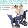 Gait Belt with Handles Transfer Belt for Patient Safety Assist Elderly Wheelchair Walker Mobility Aid