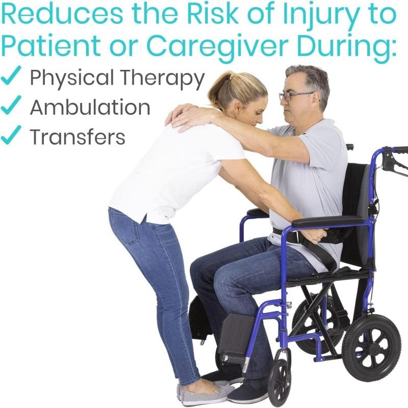 Gait Belt with Handles Transfer Belt for Patient Safety Assist Elderly Wheelchair Walker Mobility Aid