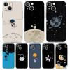 Чехол для телефона iPhone 17 Air Cases iPhone 16 15 12 13 14 Pro Max SE 7 8 Plus iPhone11 Прозрачный Мягкий Чехол Милый Астронавт