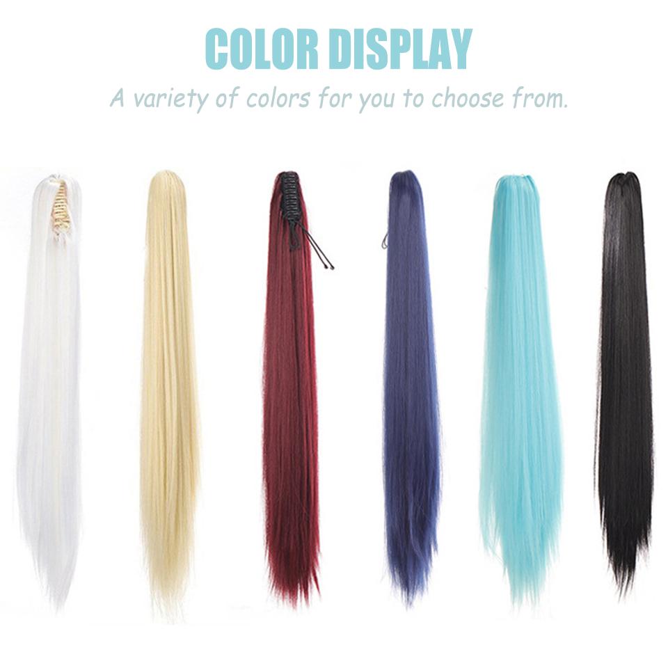 WTB синтетический парик 80 см, женский хвост, длинные прямые волосы, натуральная коса, большая ручка, универсальный хвост, парик