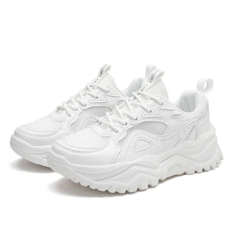 Женская обувь на высоком каблуке с толстой подошвой, весенне-осенняя женская резиновая легкая спортивная обувь для бега на открытом воздухе для фитнеса и улицы