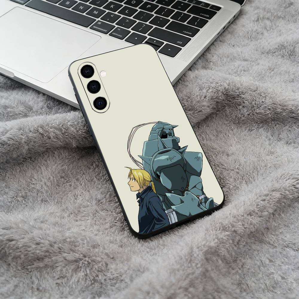 Popular anime-F-Fullmetal -Alchemist Soft Silicone phone Case for Samsung Galaxy A73/A71/A72/A70/A53/A52/A51 - Black