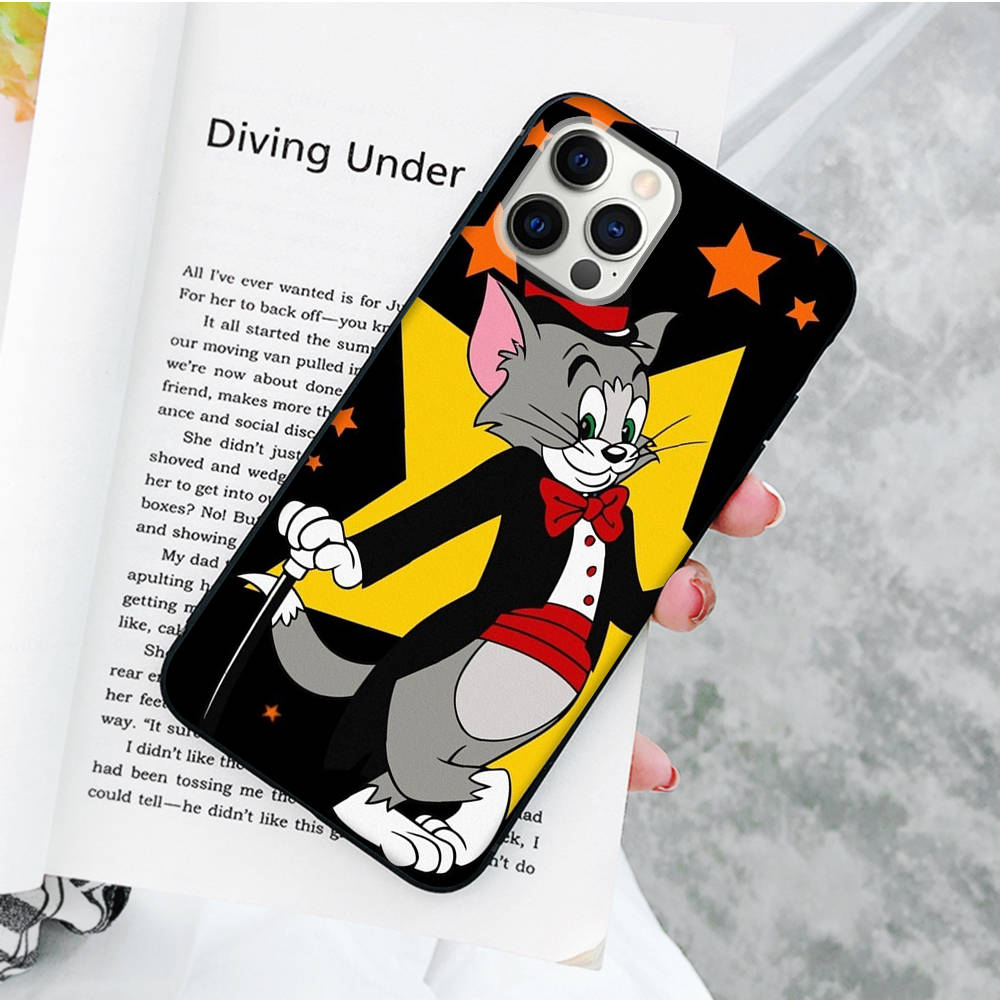 Мягкий чехол JT50 Tom and Jerry Cat Mouse для Xiaomi Poco X6 X4 M5 M6 F5 F6 C65 C55 C50 C51 C40 Pro Redmi 14C A3X 13C 12C 11T 10A 9C Note 7 6 8A Plus