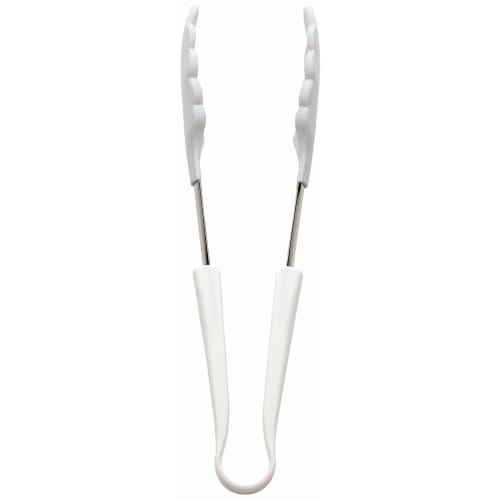 Shimomura Kihan Silicone Tongs, Made in Japan, Won't Scratch Frying Pans, Dishwasher Safe, Suitable for Deep Frying, Easy Grip, Heat-Resistant, White,
