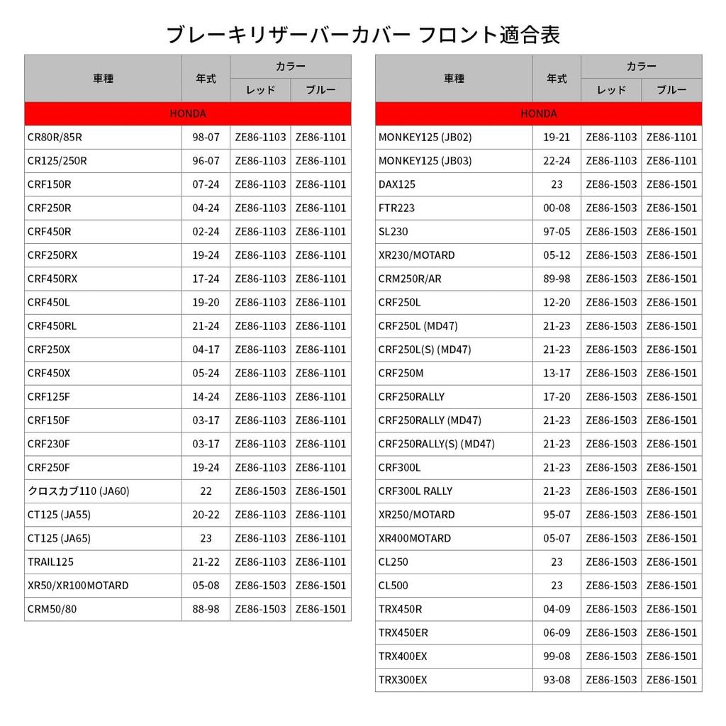 ZETA RACING Cross Cub 110 (JA60), DAX125, CRF250L/M/RALLY, CL250/500, Sero 250, Tricker, XTZ, XT, WR250R/X, KSR, KDX, KLX/D-TRACKER, Versis, DRZ4