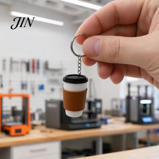 Travel Souvenir Pendant 3D Printed Cup Clicker Keychain, Squeeze Stress Relief Fidget Office Desktop Toy Toy, Mini for Backpack Keys Accessory