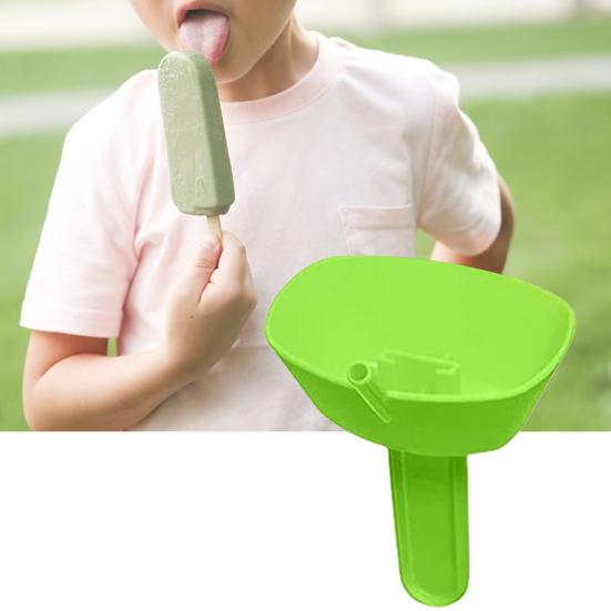 Держатель для мороженого Абсорбируемый Легко чистится Беспорядок Прочный Противокапельный режим с соломинкой Защита от грязных рук Летняя подставка для леденцов Товары для дома
