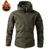 Men Military Winter Fleece Sharkskin Tactical Outdoor Jackets Camping Hiking Trekking Hunting Fishing Climbing Cargo Hoodie Coat