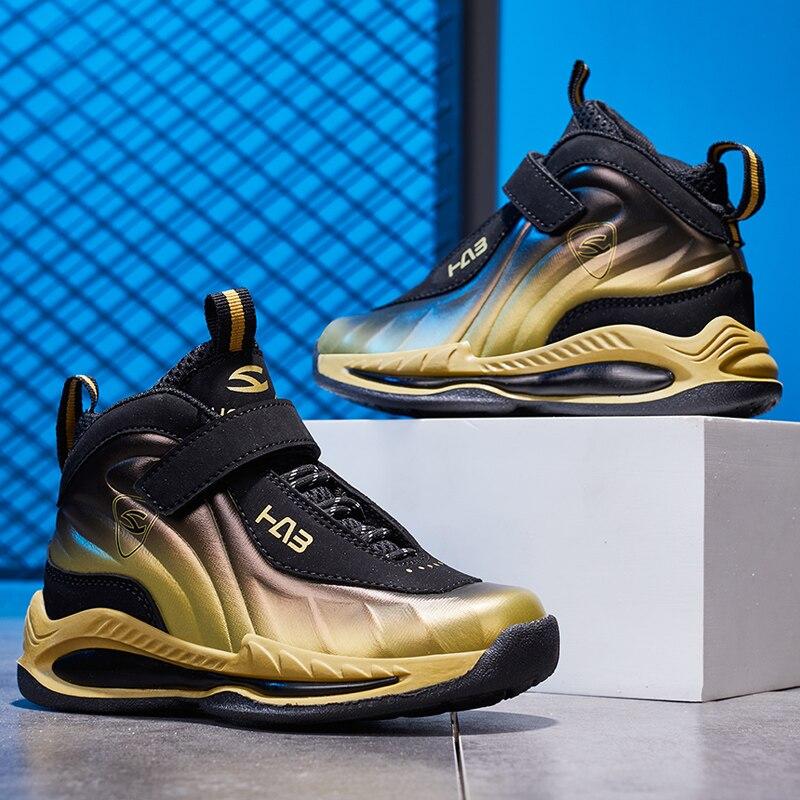 Детские амортизирующие баскетбольные кроссовки для мальчиков и девочек, удобная дышащая спортивная обувь, новое поступление, детские кроссовки для бега, нескользящие уличные кроссовки