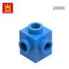 Нетоксичный 202 шт./Лот 26604 Модифицированный 1x1 с шипами с 2 сторон Блок Moc Цветные Аксессуары Совместимые с Кирпичиком Детская Игрушка Конструктор