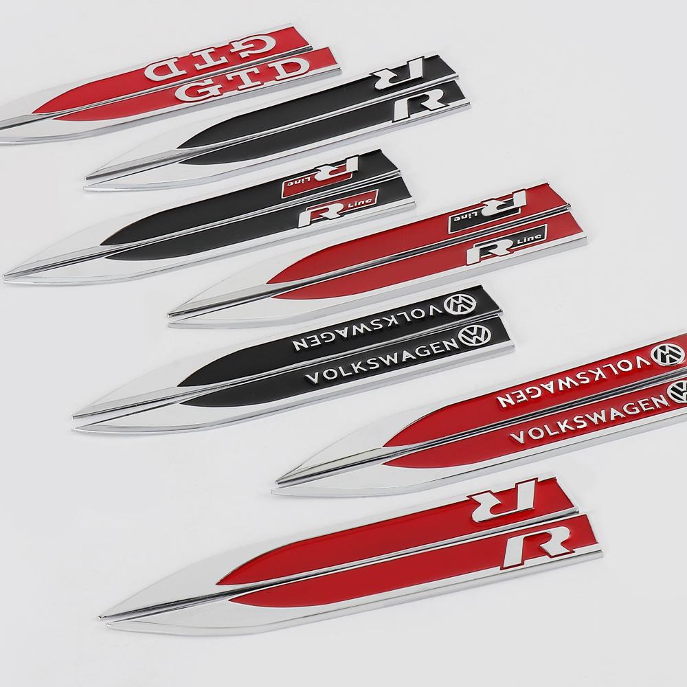 2025 Горячий Автомобиль Металл GTI GTD R Line Логотип Боковой Кузов Крыло Эмблема Наклейка Для Volkswagen VW Polo Golf Passat Tiguan Arteon Taigo Ca