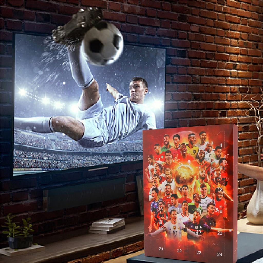 2024 Countdown Advent Calendar Soccer Kit, 24 Days Building Advent Calendars Soccer Party Favors Sports Birthday Christmas Supplies