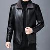 Sheepskin Genuine Leather Jacket Men's Dad's Fur One-piece Plus Velvet Leather Jacket Middle-aged Men's Genuine Leather Jacket