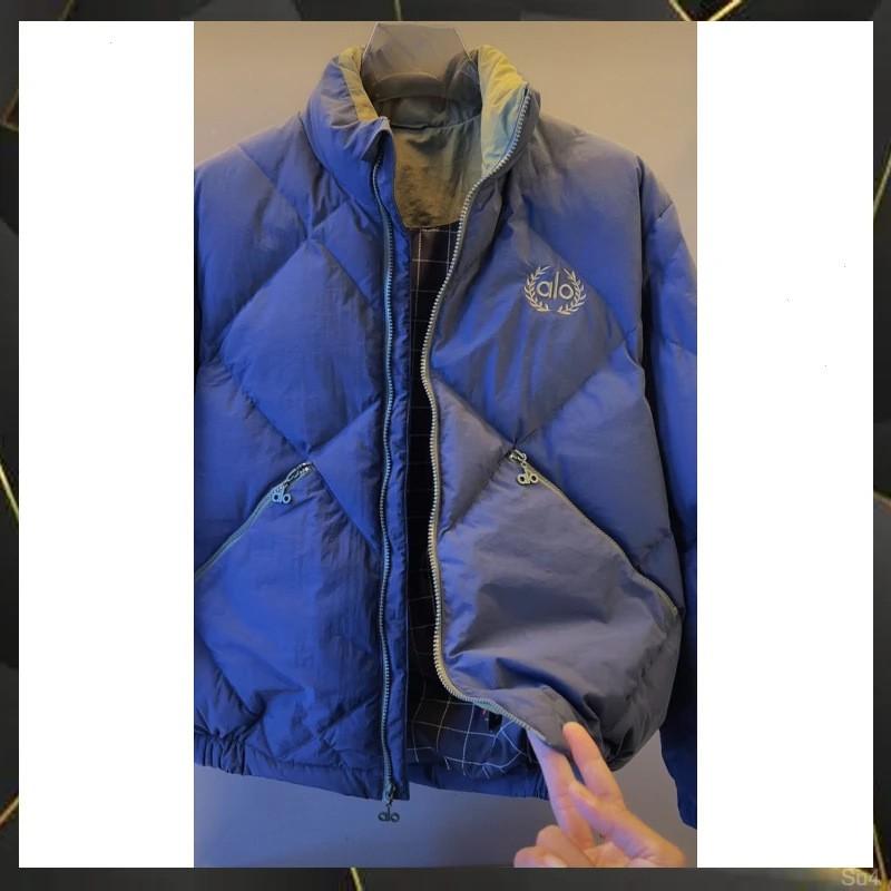 Mens Slim Fit Stand Collar Short Blue Cotton Puffer Jacket Winter Casual Sport Coat