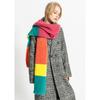 Autumn and Winter Colorful Striped Wool Scarf, Rainbow Color Matching Striped Scarf, Scarf, Female