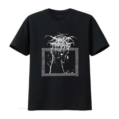 1993 DARKTHRONE TAAKEFERD 90-е Винтажная футболка Death Metal Редкий Размер XL винтаж Стирка Уличная одежда Графический Унисекс Дышащий