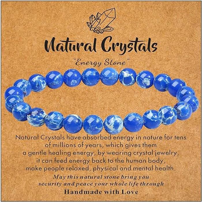 Горячая продажа натуральный камень с картонными бусинами эластичный браслет из нити кристалл агат тигровый глаз камень оптовая продажа браслет ювелирные изделия