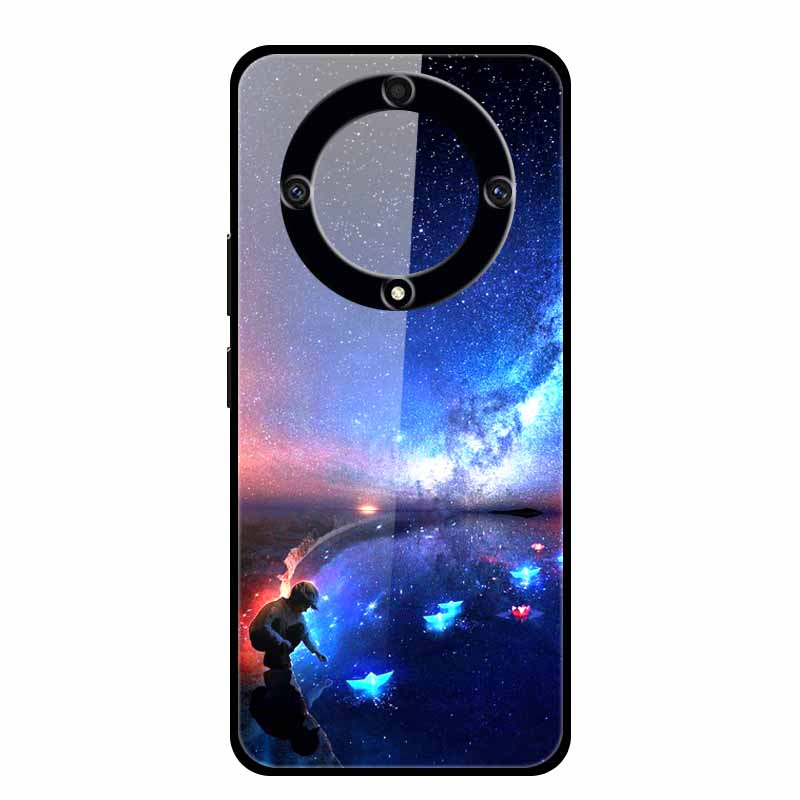 Закаленное Стекло Чехол для Honor Magic5 Lite 5G Крышка Роскошная Жесткая Задняя Крышка для Huawei Honor Magic 5 Lite Чехлы Защитные Модные