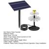 Solar Fountain Pump Glass Panel Bird Bath Water Pump with Stakes 3 Nozzles Double-Sided Filtration Water Level Detection Water Pump