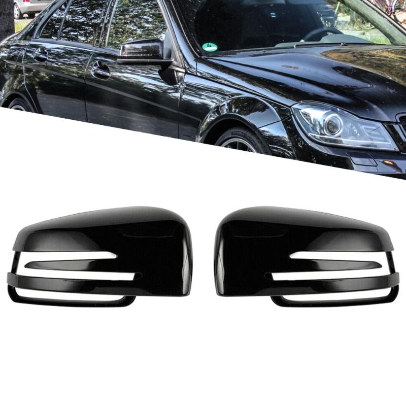 Левая правая боковая дверная крышка зеркала для Mercedes W204 X204 W212 W221 C300 C218 Крышка бокового зеркала автомобиля Корпус крышки крыла