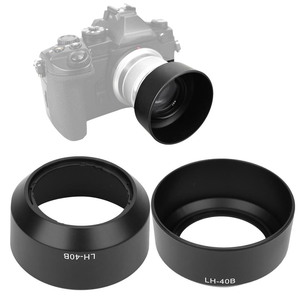 LH-40B Качественная портативная пластиковая бленда объектива камеры Olympus M.ZUIKO 45mm f1.8(черный)