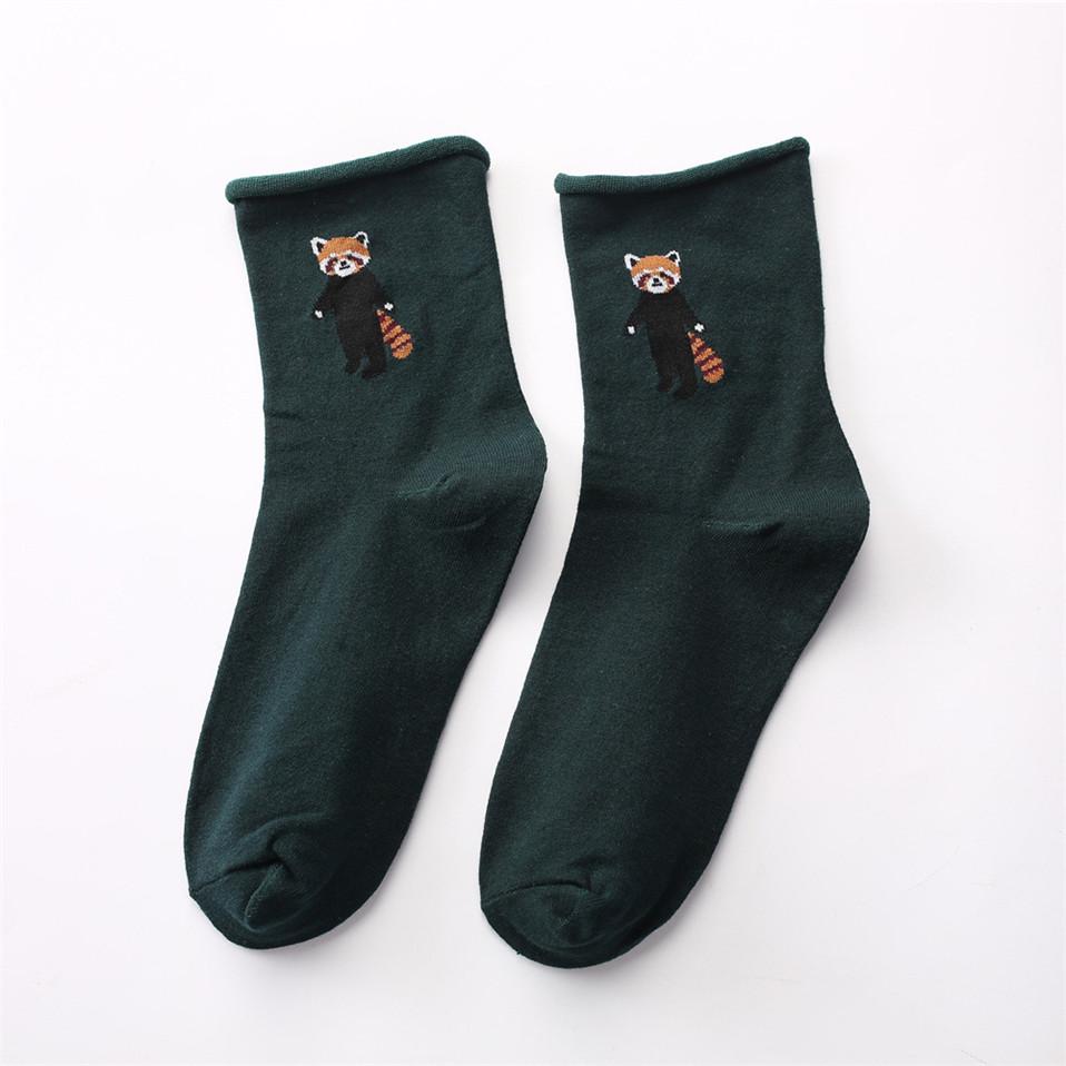 Новые хлопковые носки с изображением фламинго, женские забавные носки в стиле Харадзюку, зимние винные носки, носки для счастливых девочек