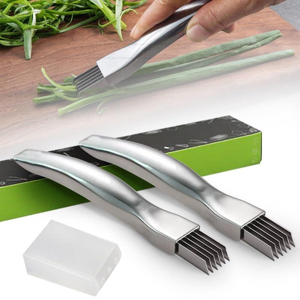 Stainless Steel Green Onion Shredder Gadget Slicing Machine Green Onion Tool Vegetable Slicer
