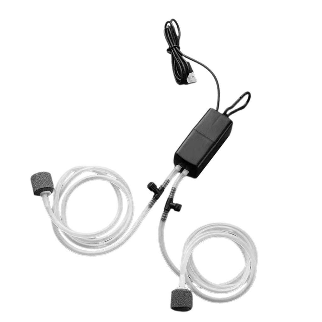 USB Рыбная Кислородный Насос Портативный Бесшумный Двойной Выход Кислород для Рыбалки Насос для Домашнего Аквариума