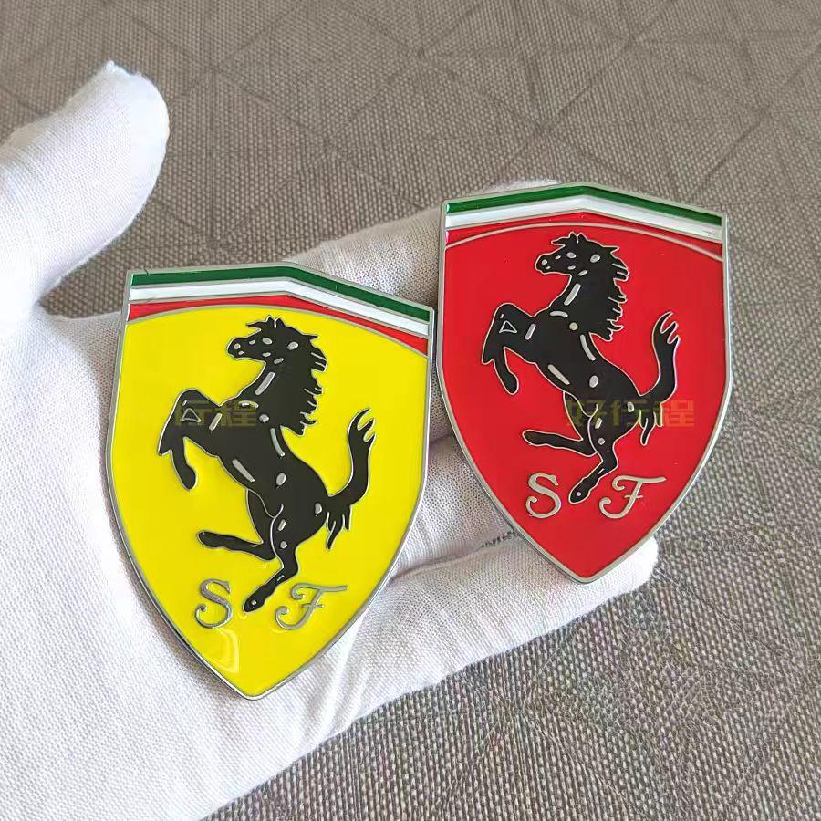 Car Styling 3D Sticker Metal Badge Vehicle Emblem Body Decal for Ferrari Roma 488 Portofino F8 Roma Spider SF90 Auto Accessories