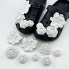 8 шт. Многоразовые 3D Цветочные Шармы для Пляжной Обуви Застежка-Зажим Съемные Украшения для Обуви DIY Аксессуары для Обуви с Отверстиями Пляжная Обувь