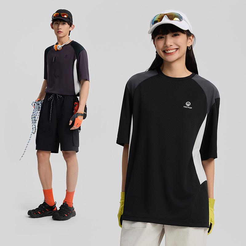 Explore men's and women's round neck short T Rudolf fitness sportswear breathable sweat wicking anti odor quick drying clothes