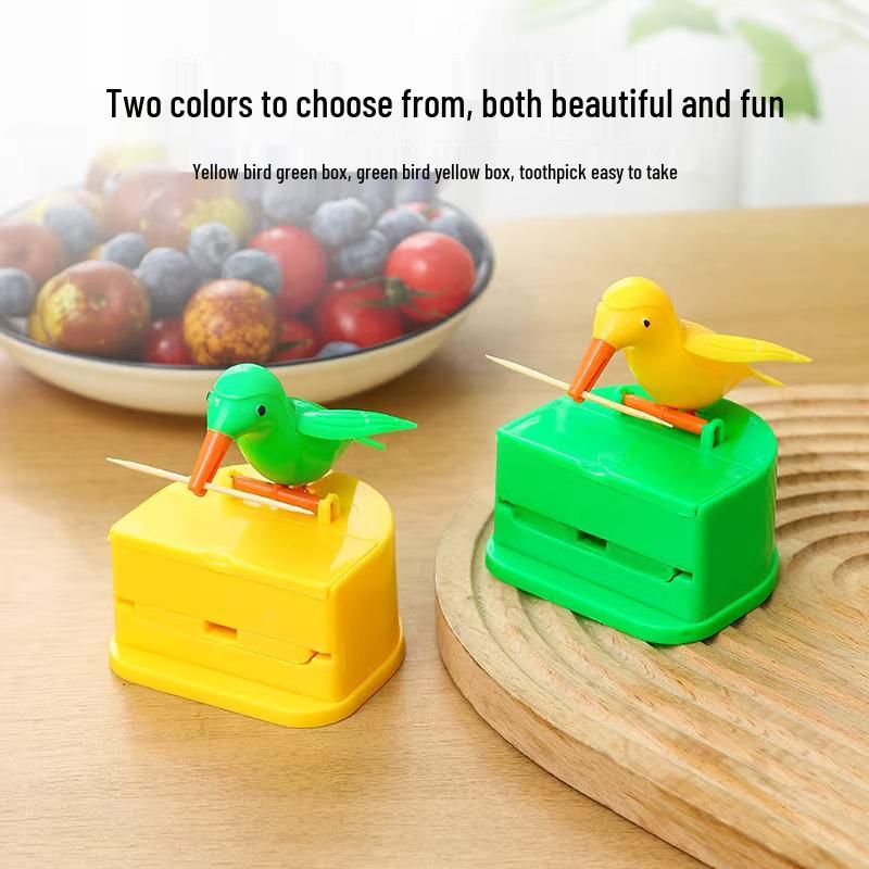 Подставка для зубочисток Little Bird Pop-Up - Креативная, с ручным нажатием и многоразовая