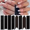 French Crescent Smile Auxiliary Sticker V-shaped Manicure Strip Nail Art Form DIY Line Nail Decoration Accessories Tools