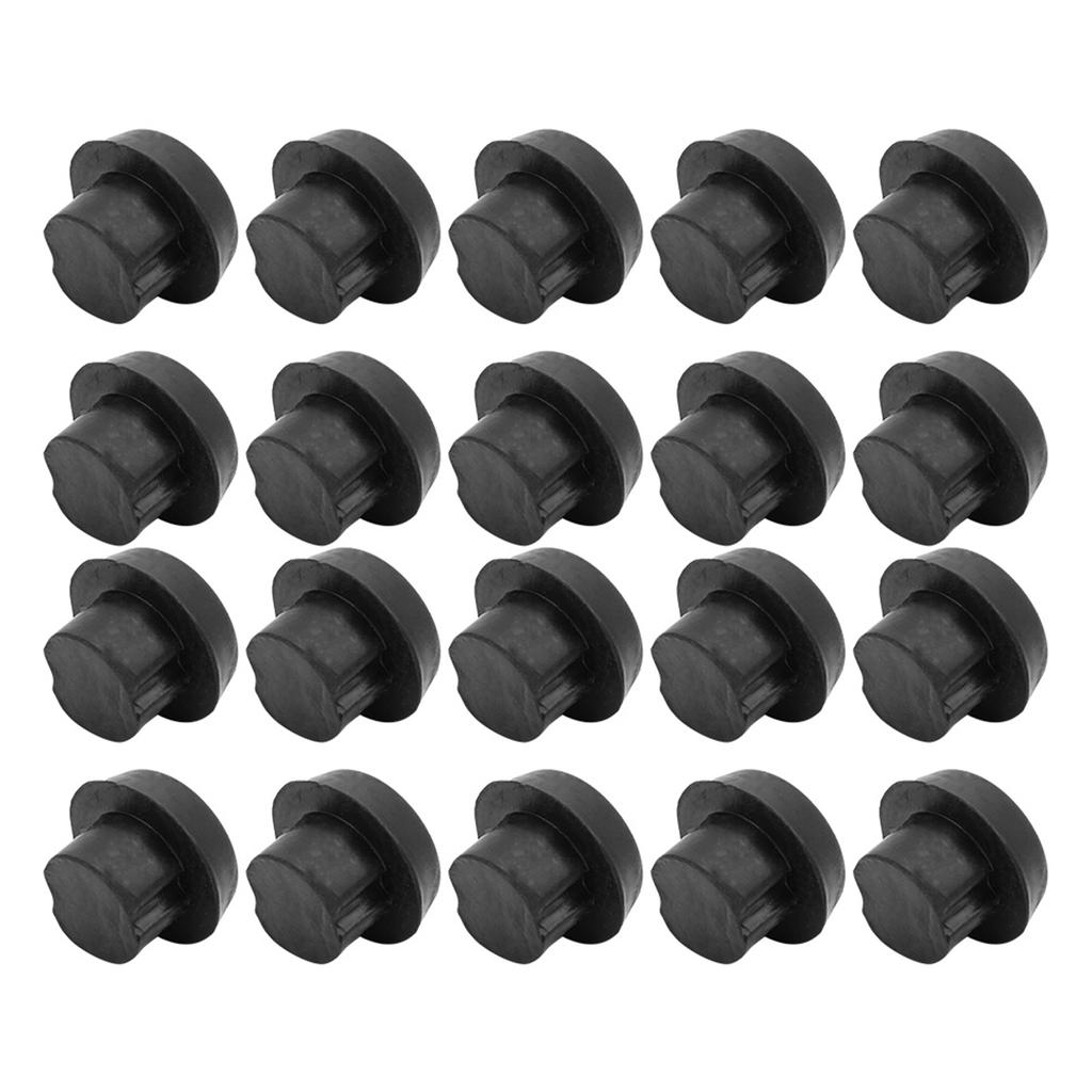 20 Pcs Billiard Cue Bottom Rubber Plug Protection Pad Pole Tail Cover Protection Accessories