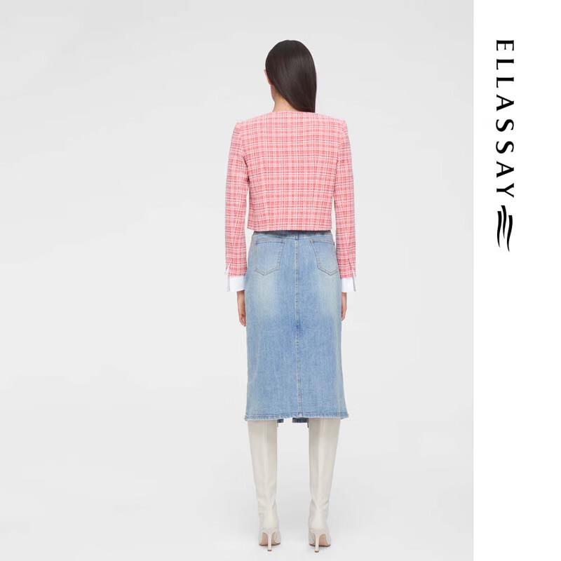 ELLASSAY Изысканная короткая куртка с комбинированными манжетами