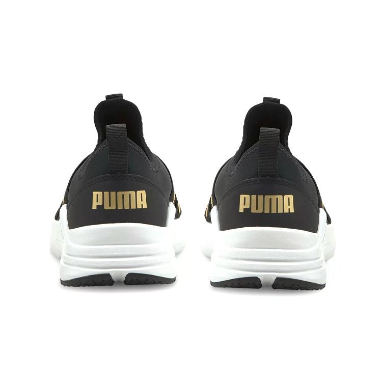 (GS) PUMA Проводные Run Slip-On 'Черный Командное Золото' Детские 381993-02
