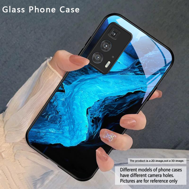 Морской шторм маленький парусник Для Motorola Moto Edge 20 Lite 30 Pro 40 Neo 50 Ultra G14 G22 G24 Power 34 G35 X30 Pro Стеклянный чехол для телефона
