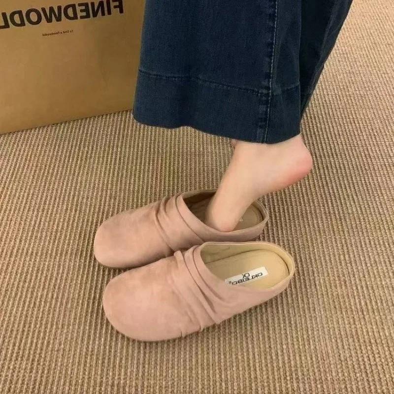 Высококачественная женская обувь Baotou женские тапочки модные однотонные повседневные тапочки женские тапочки с открытой пяткой плоские тапочки