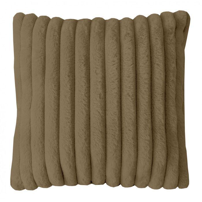 Housse de coussin flanelle 60x60 cm HIMALAYA camel, par Soleil d'ocre