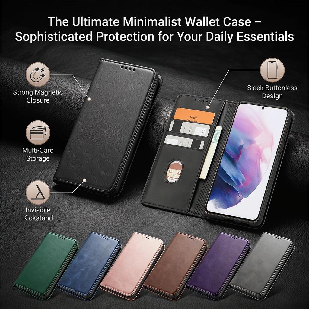 Премиальный чехол-кошелек из ПУ кожи для Samsung Galaxy S23+,,S22+,S21 FE,S21+ с магнитной застежкой и подставкой