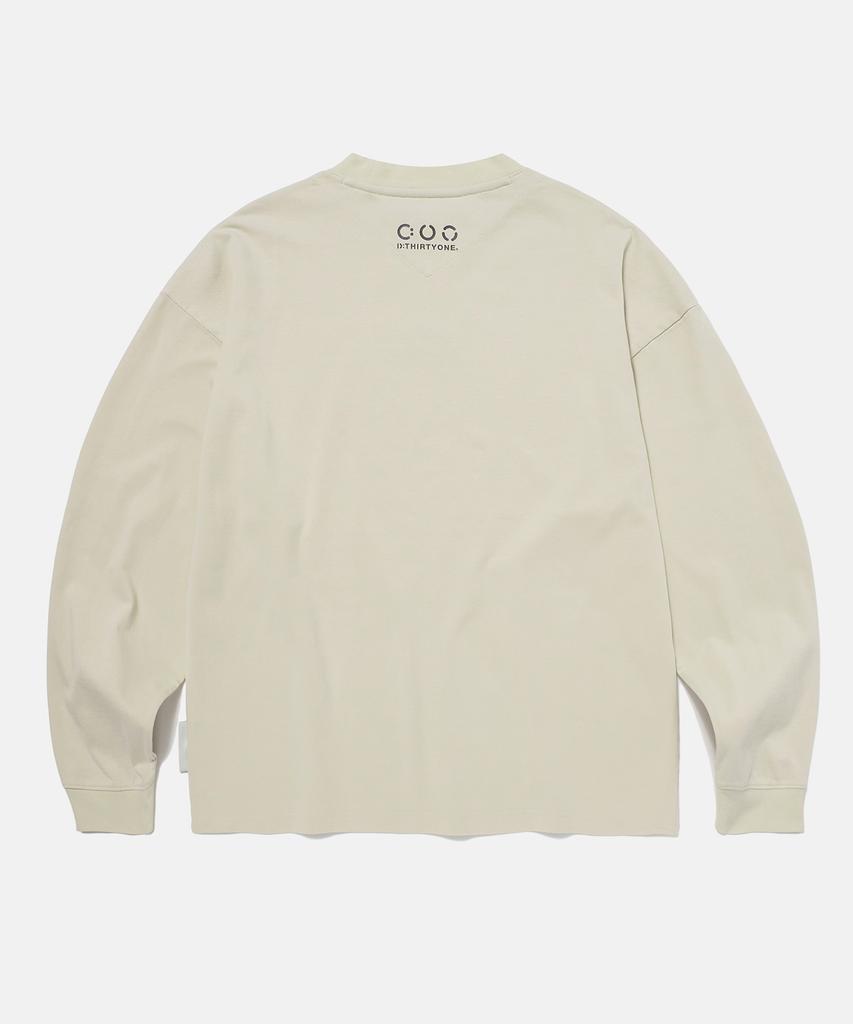 DTHIRTYONE Dto Embroidered Long-Sleeve T-Shirt (Sand Beige)